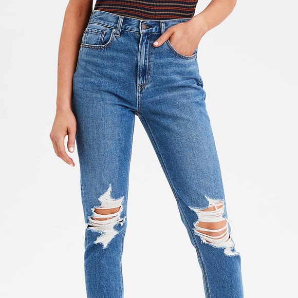 American Eagle Outfitters Denim - ❌SOLD❌American Eagle mom blue jeans 00 stretch